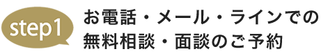 お電話・メール・ラインでの無料相談・面談の予約